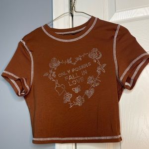 “Only Posers Fall in Love” crop top from Shein